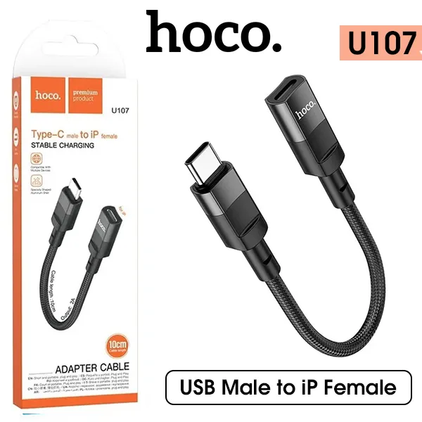 CN Hoco Lightning to Type-C U107 Black