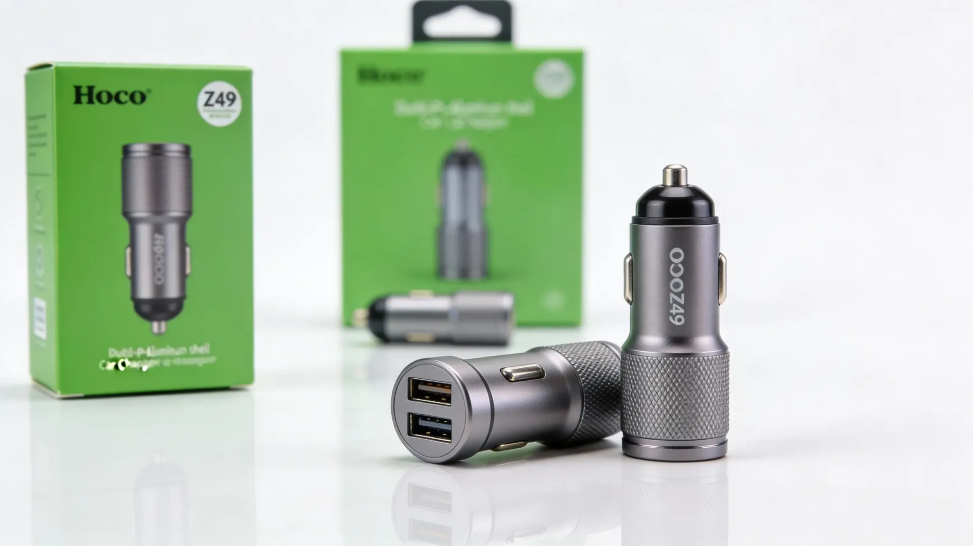 CH Hoco Car Charger / Adapter 2 Port (USB) Fast Z49 Black