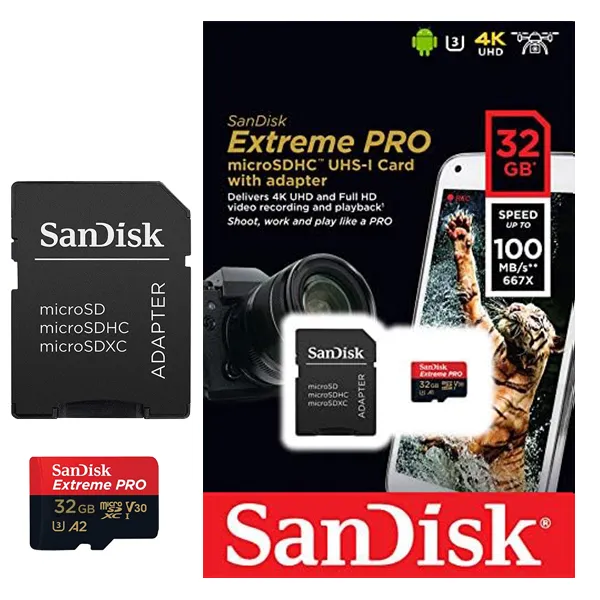 MC SanDisk A2 Extreme Pro MicroSD w/ Adapter 32GB