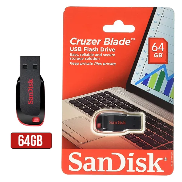 PD SanDisk Flash Drive Cruzer Blade 64GB USB 3.1/3.0