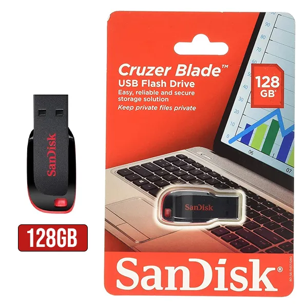 PD SanDisk Flash Drive Cruzer Blade 128GB USB 3.1/3.0