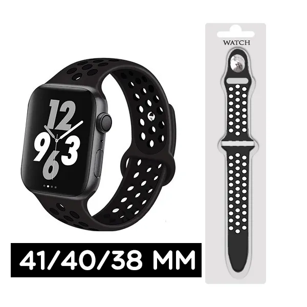 WBD Sports Band 38/40/41mm Regular Black for APL Watch Band