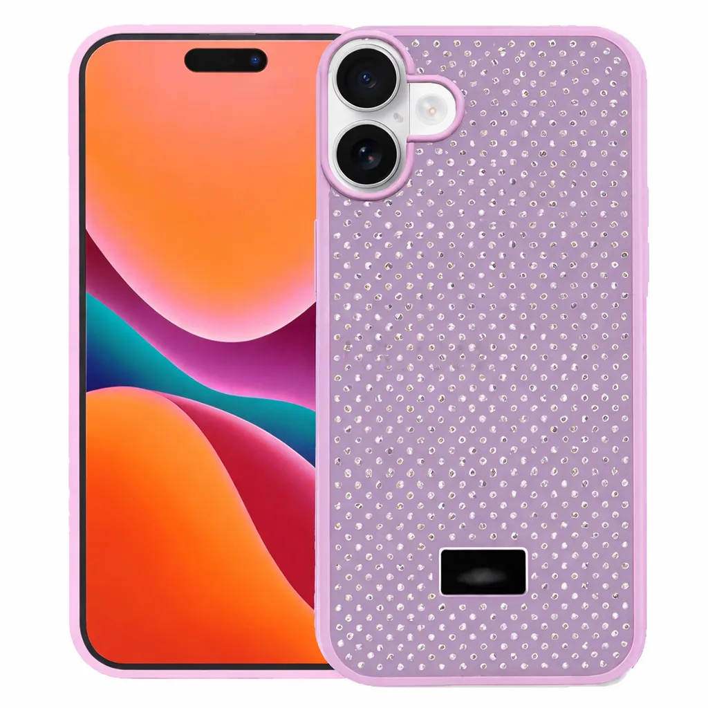 OTCR Purple Embedded SRK Case for Apple iPhone 16