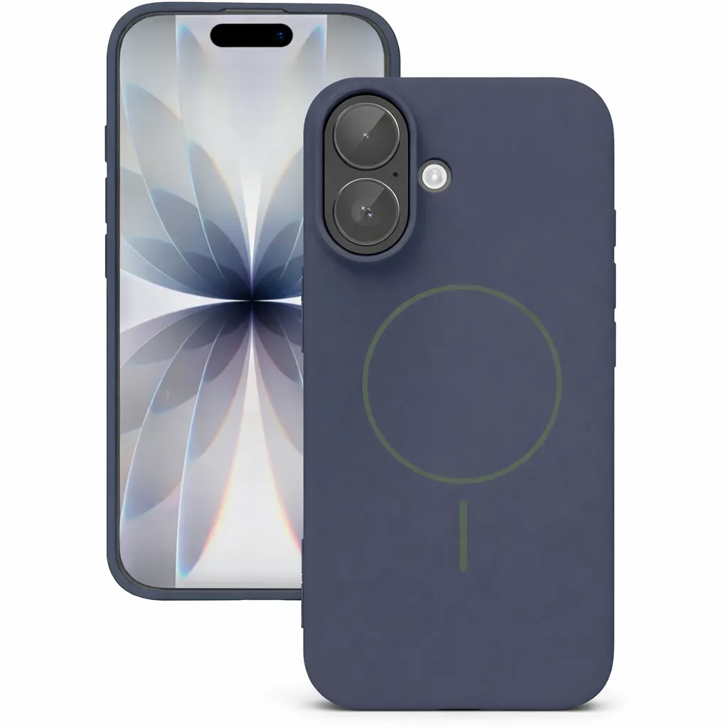 TPU Navy MagSafe Vibrant Silicone Case for Apple iPhone 16