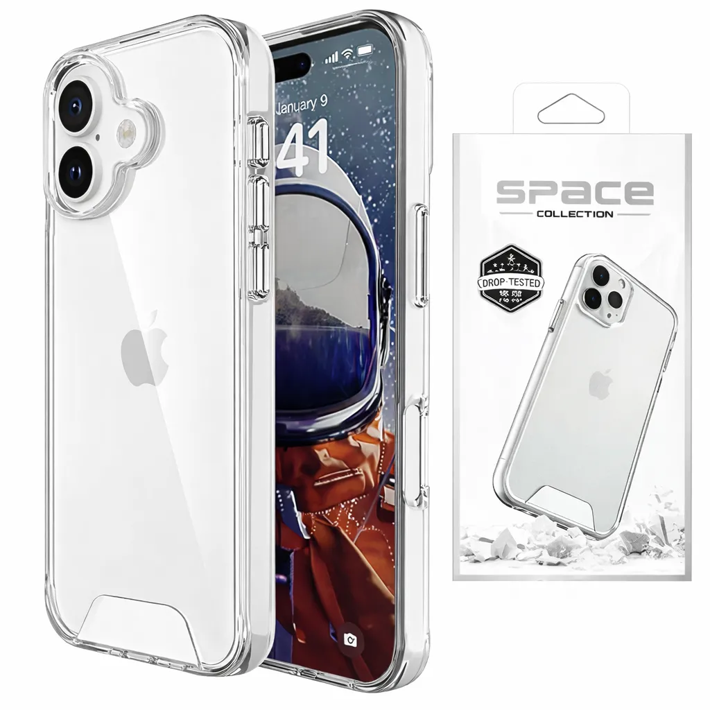 OTCR Clear Space Case for Apple iPhone 16 Plus
