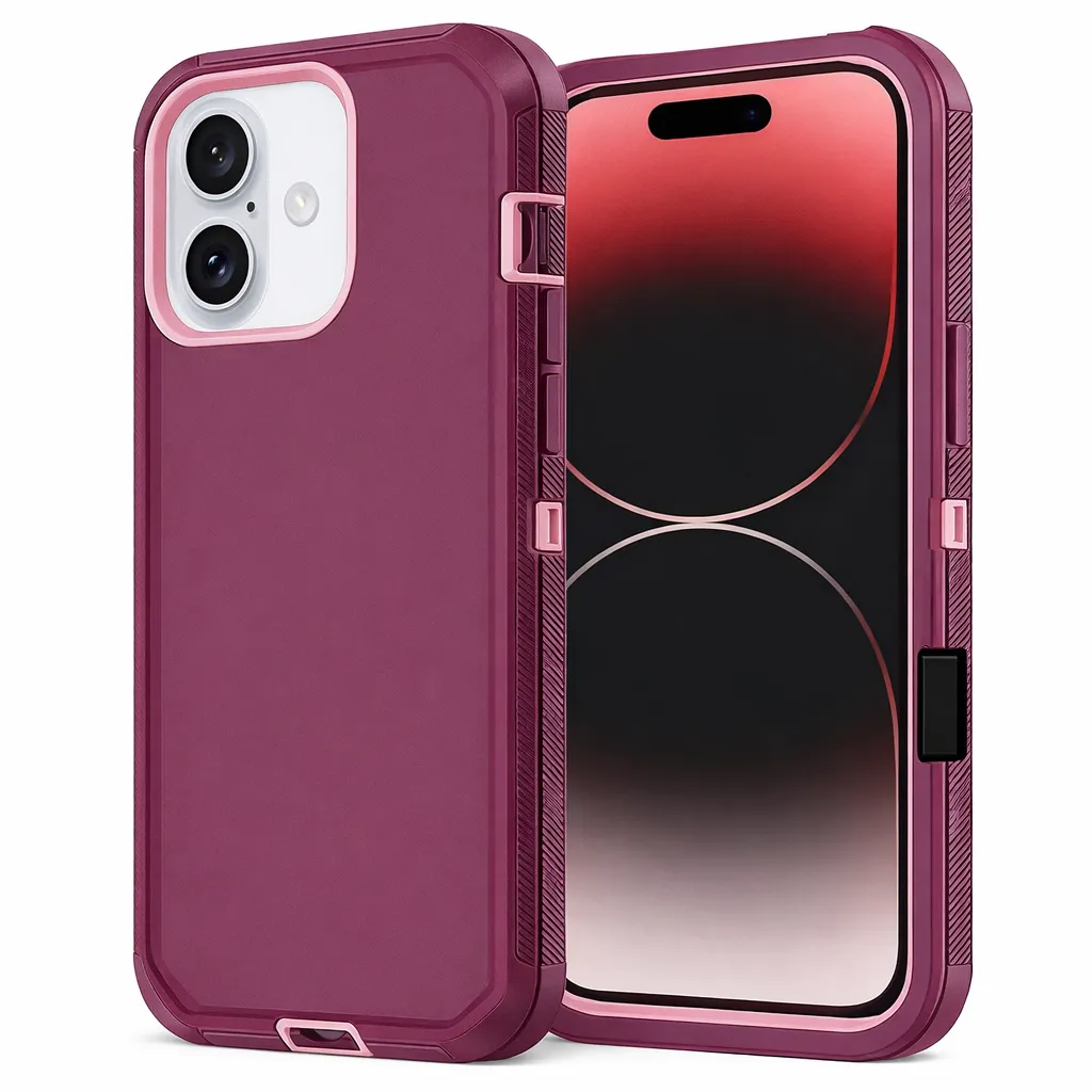 OTDR Pink Rose Triple Protection Case for Apple iPhone 16 Plus