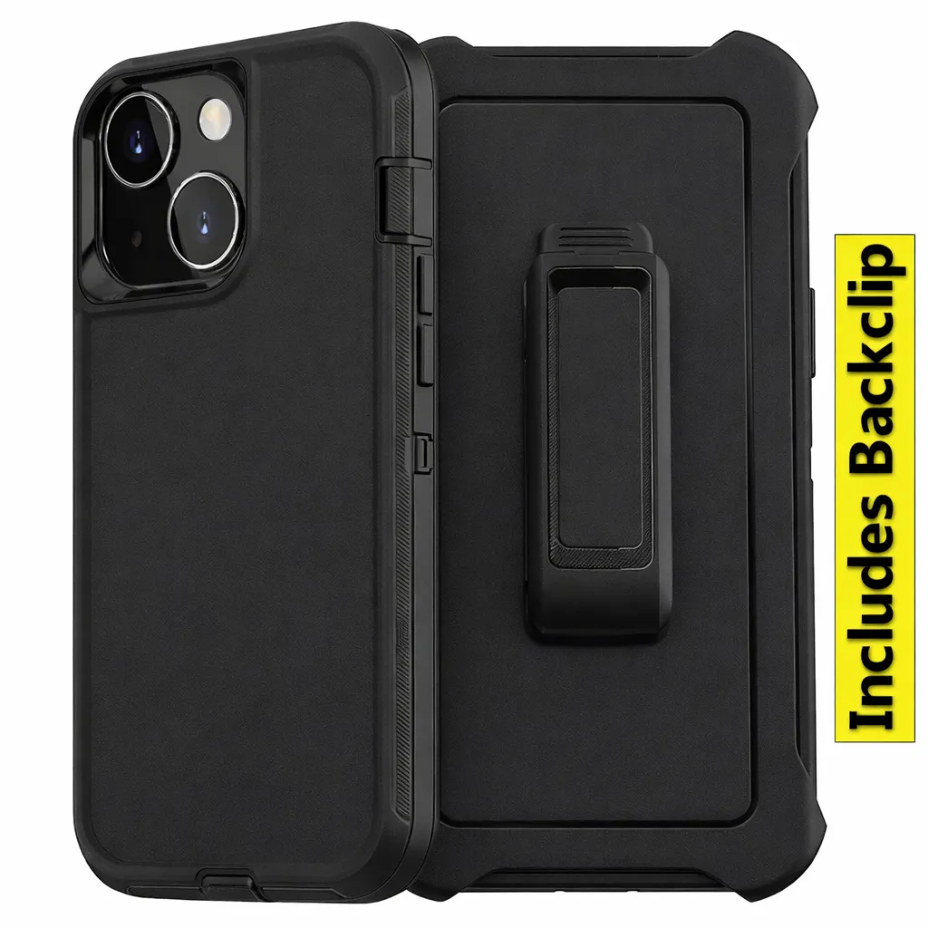 OTDR Black Triple Protection W/ Clip for Apple iPhone 14 (6.1)