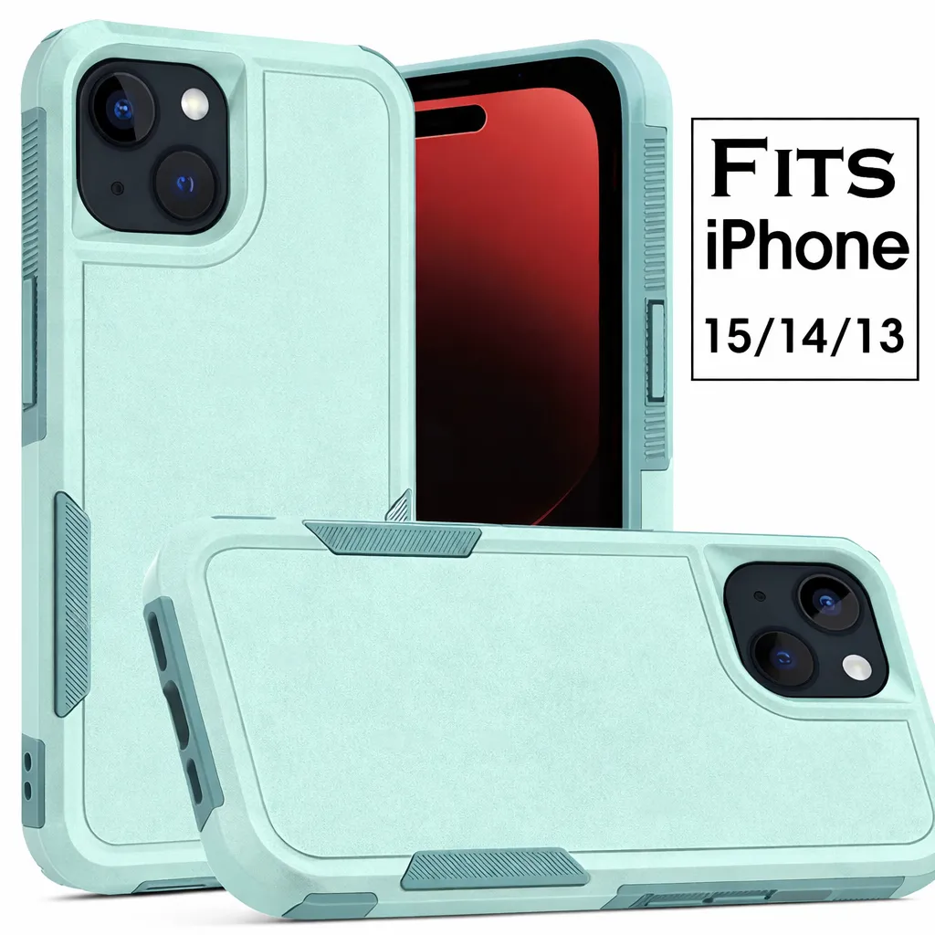 OTCR Teal Comm Lite Case for Apple iPhone 13 (6.1)