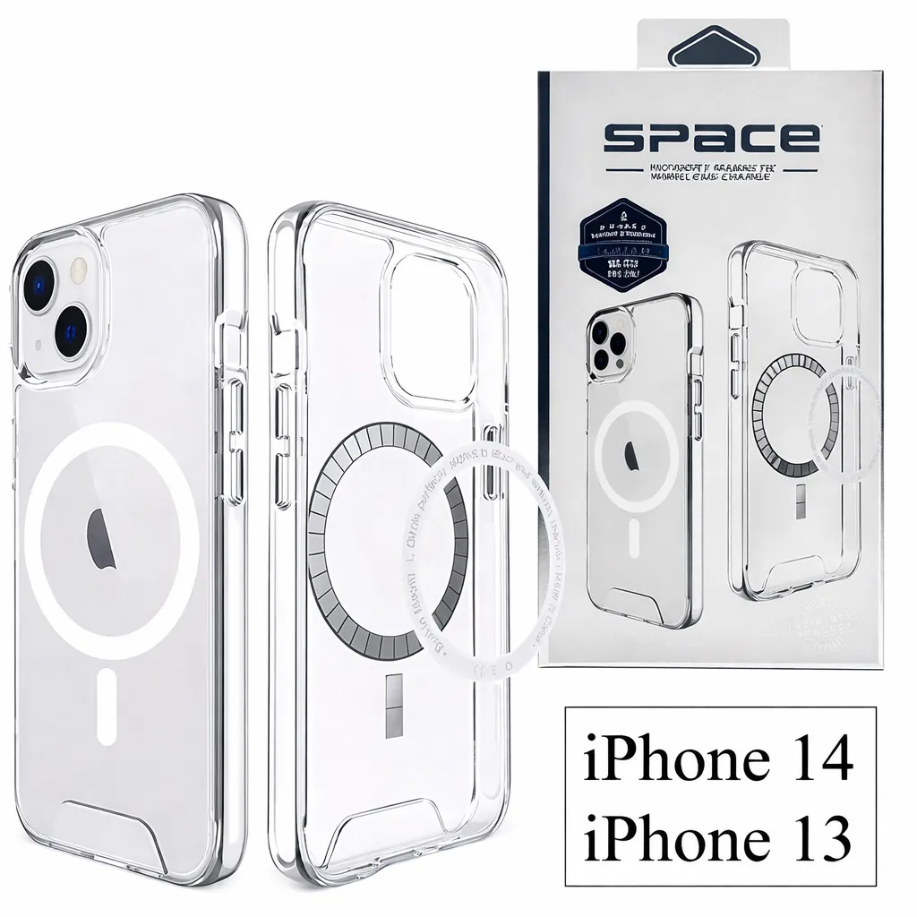 OTCR Clear MagSafe space Case for Apple iPhone 13 (6.1)