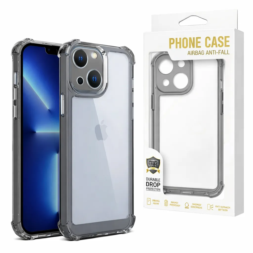 OTCR Black Airbag Anti-Fall Case for Apple iPhone 13 (6.1)