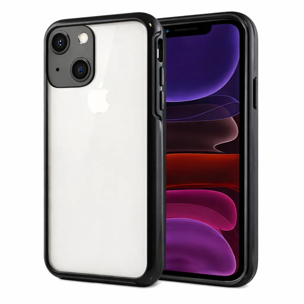 OTCR Black Transparent Armor for Apple iPhone 13 (6.1)