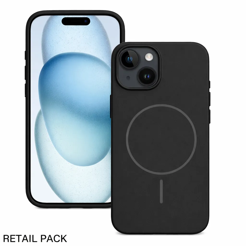 TPU Black MagSafe Vibrant Silicone Case for Apple iPhone 15 (6.1)