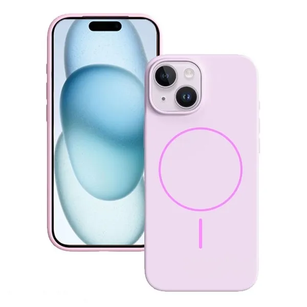 TPU Purple MagSafe Vibrant Silicone Case for Apple iPhone 15 (6.1)