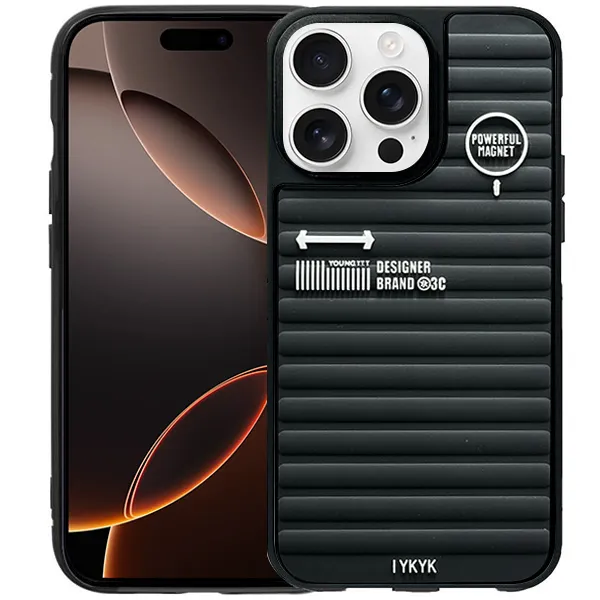 OTCR Black Bumper Design for Apple iPhone 15 Pro Max (6.7)