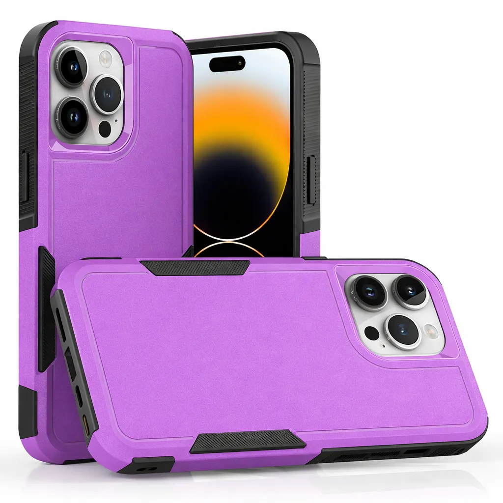 OTCR Purple Comm Lite Case for Apple iPhone 15 Pro Max (6.7)
