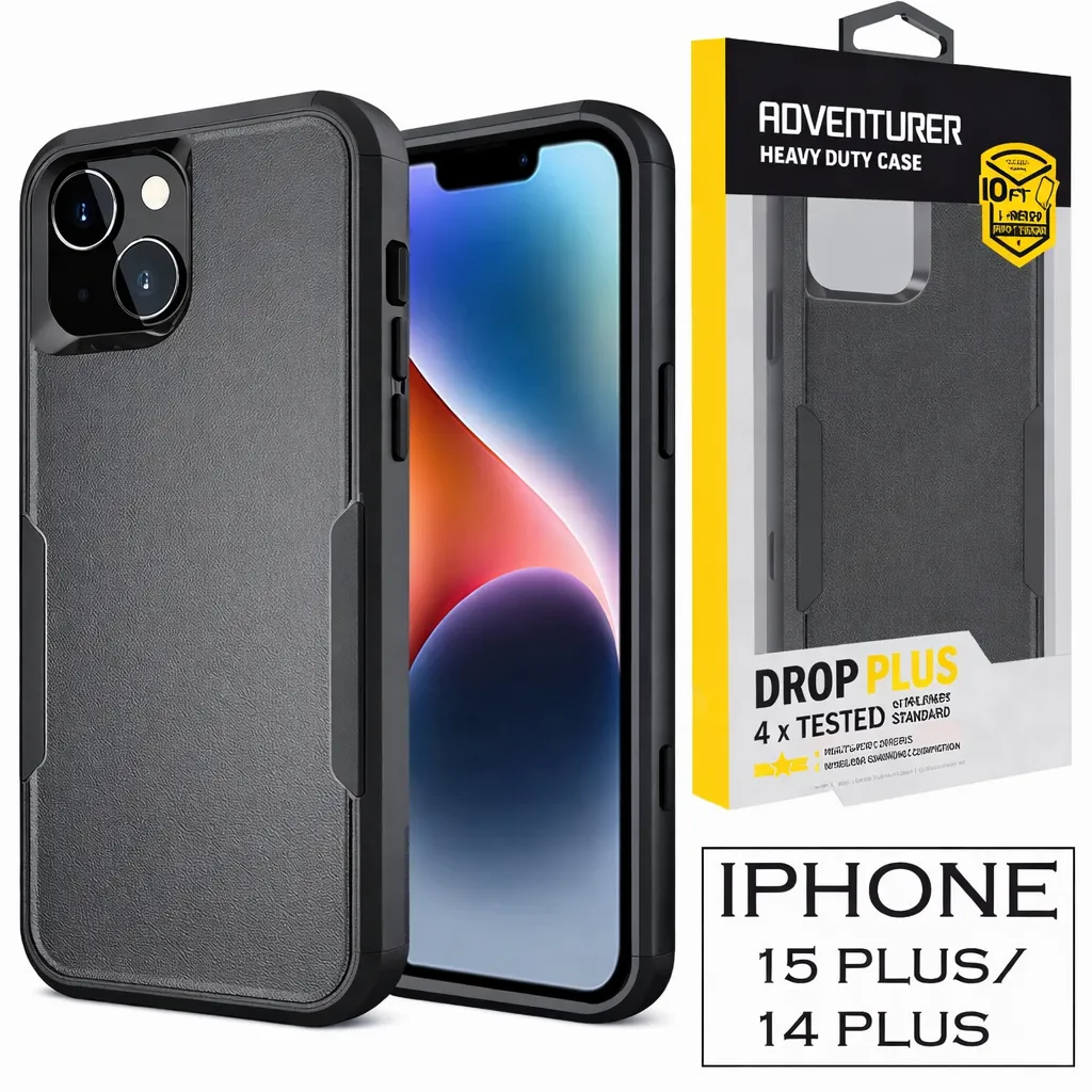 THY Black Adventure Case for Apple iPhone 15 Plus (6.7)