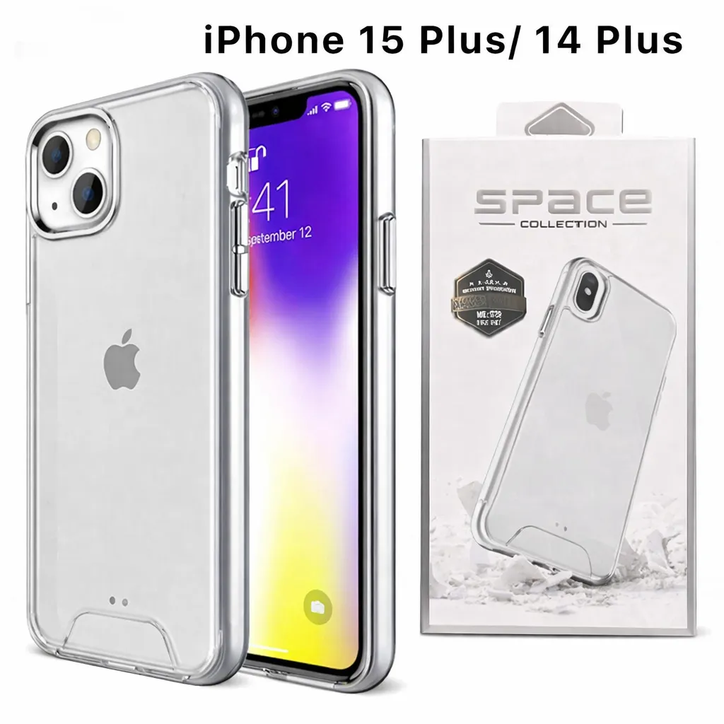 OTCR Clear Space Case for Apple iPhone 14 Plus (6.7)