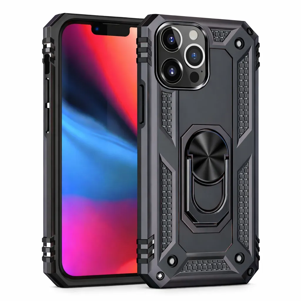 OTCR Black Anti-Drop Hybrid Case for Apple iPhone 14 Pro Max (6.7)