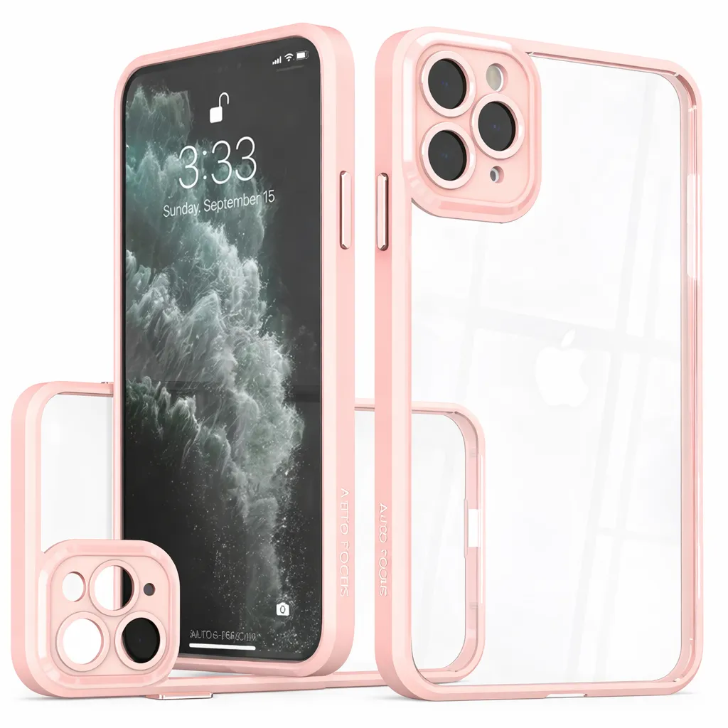 OTCR Rose Gold Cam Shield Case for Apple iPhone 14 Pro Max (6.7)