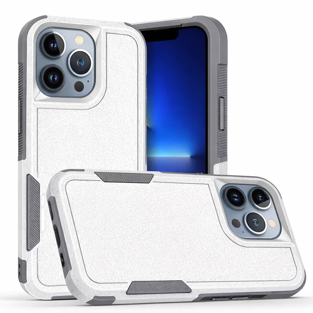 OTCR White Comm Lite Case for Apple iPhone 14 Pro Max (6.7)