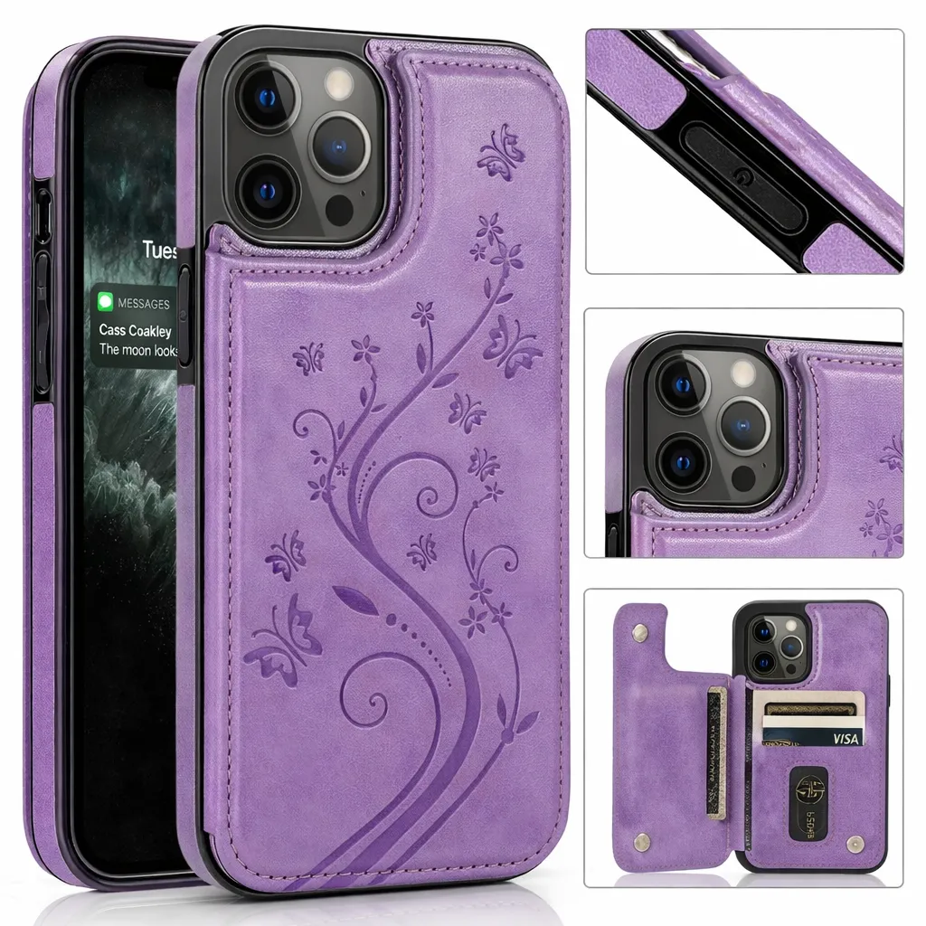 OTCR Purple Self Printed Slim Design Case for Apple iPhone 14 Pro Max (6.7)