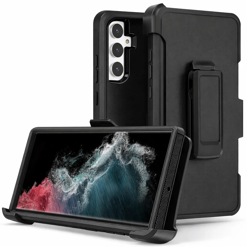 OTDR Black Triple Protection W/ Clip for Samsung Galaxy S25 Plus