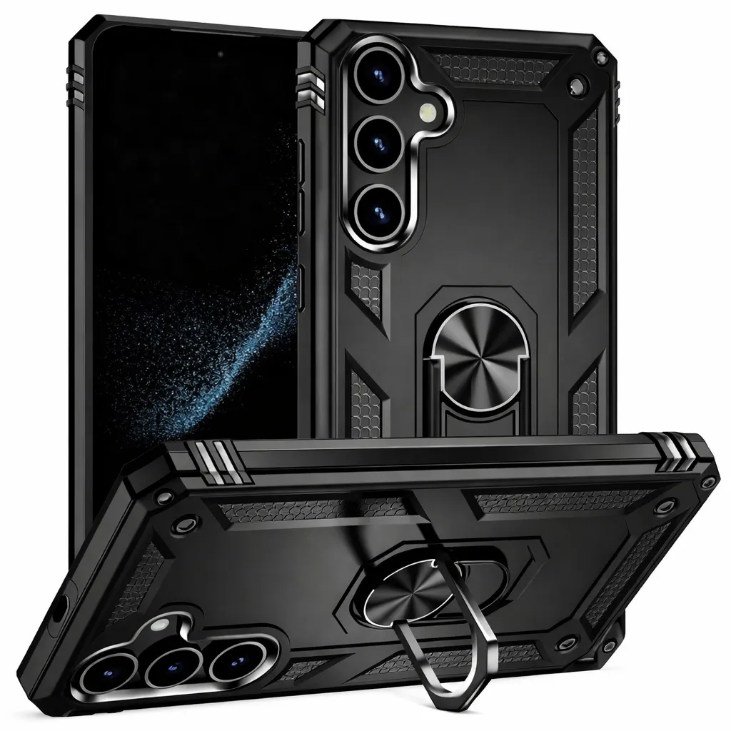 OTCR Black Anti-Drop Hybrid Case for Samsung Galaxy S25 FE