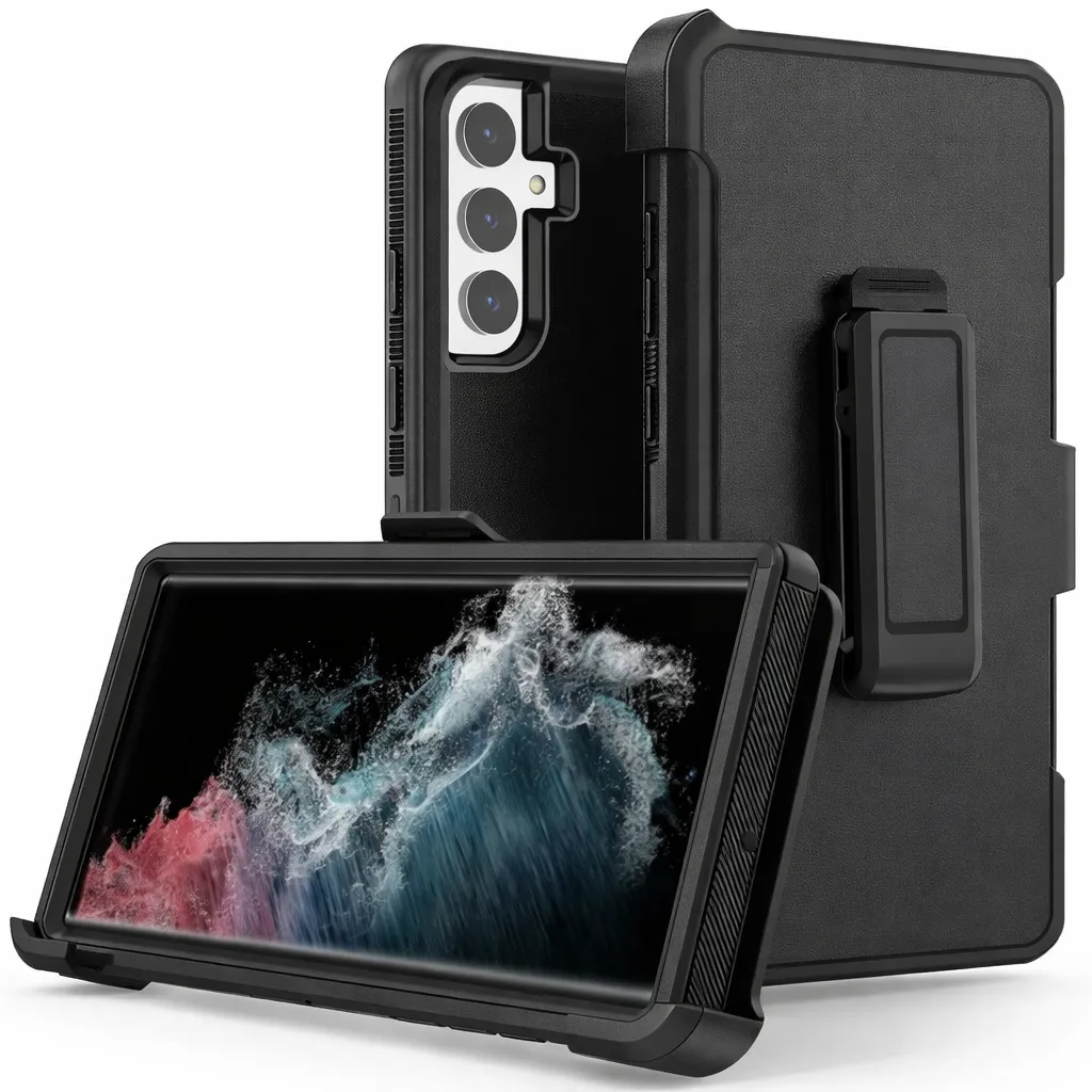 OTDR Black Triple Protection W/ Clip for Samsung Galaxy S25 FE