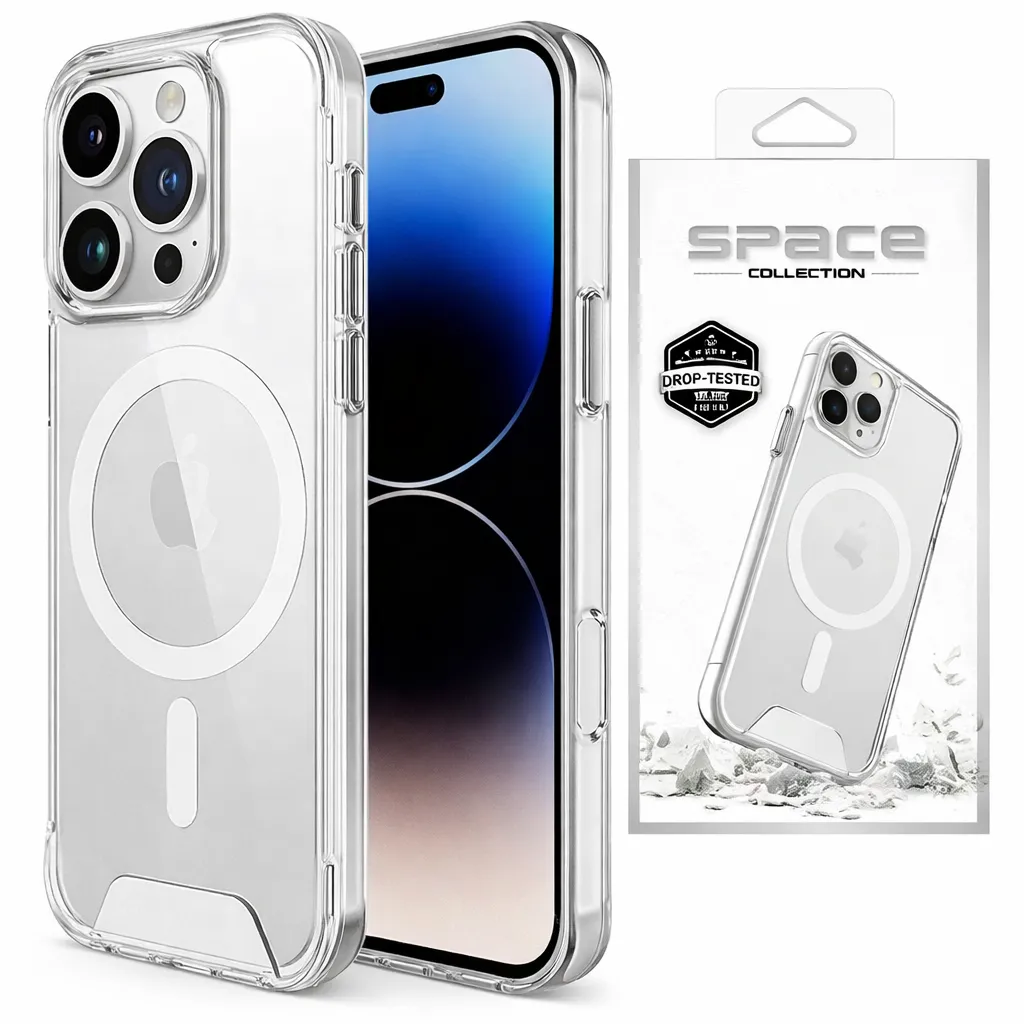 OTCR Clear MagSafe space Case for Apple iPhone 16 Pro Max, Google Pixel 10