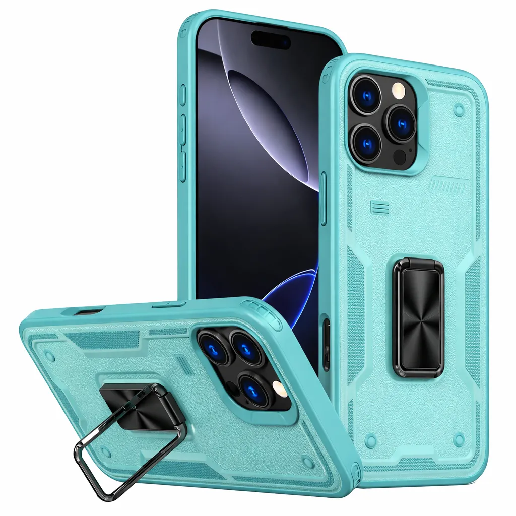 OTCR Teal Adventure Ring Case for Apple iPhone 16 Pro Max
