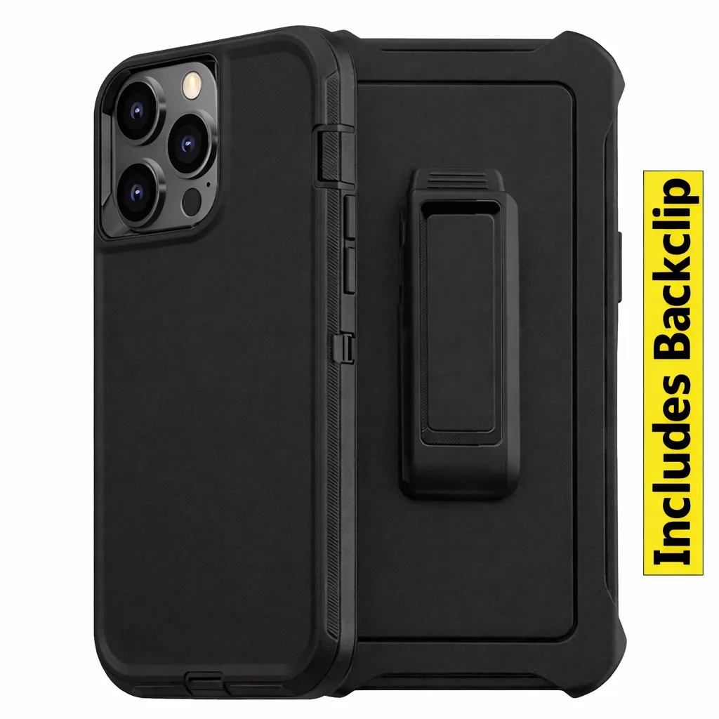 OTDR Black Triple Protection W/ Clip for Apple iPhone 16 Pro Max