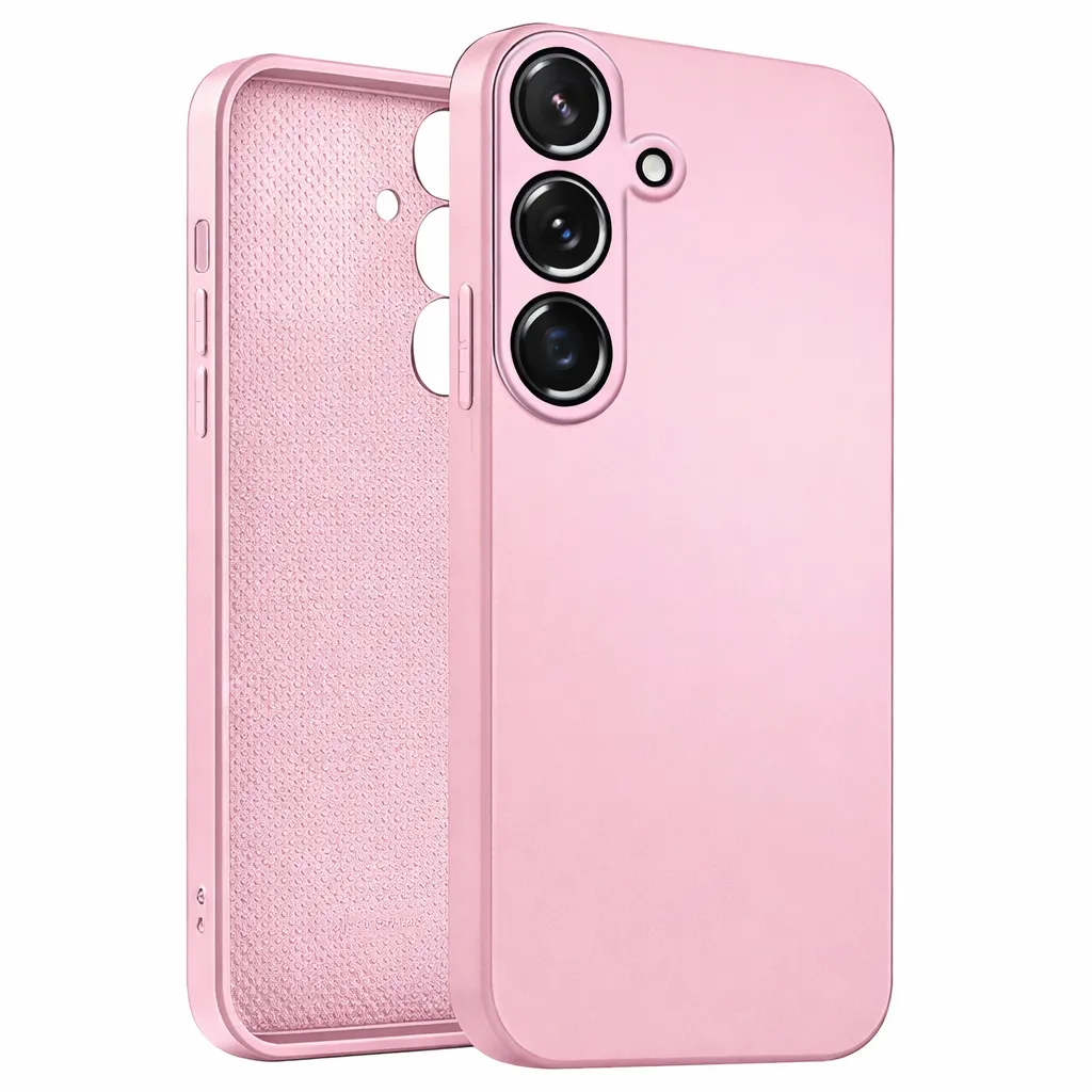 OTCR Rose Gold AG Glass Case for Samsung Galaxy S25