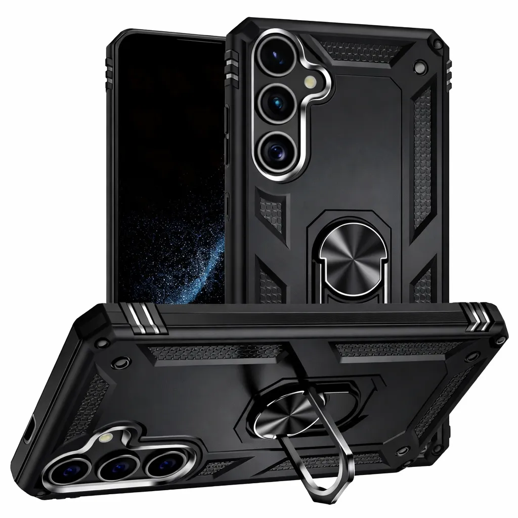 OTCR Black Anti-Drop Hybrid Case for Samsung Galaxy S25