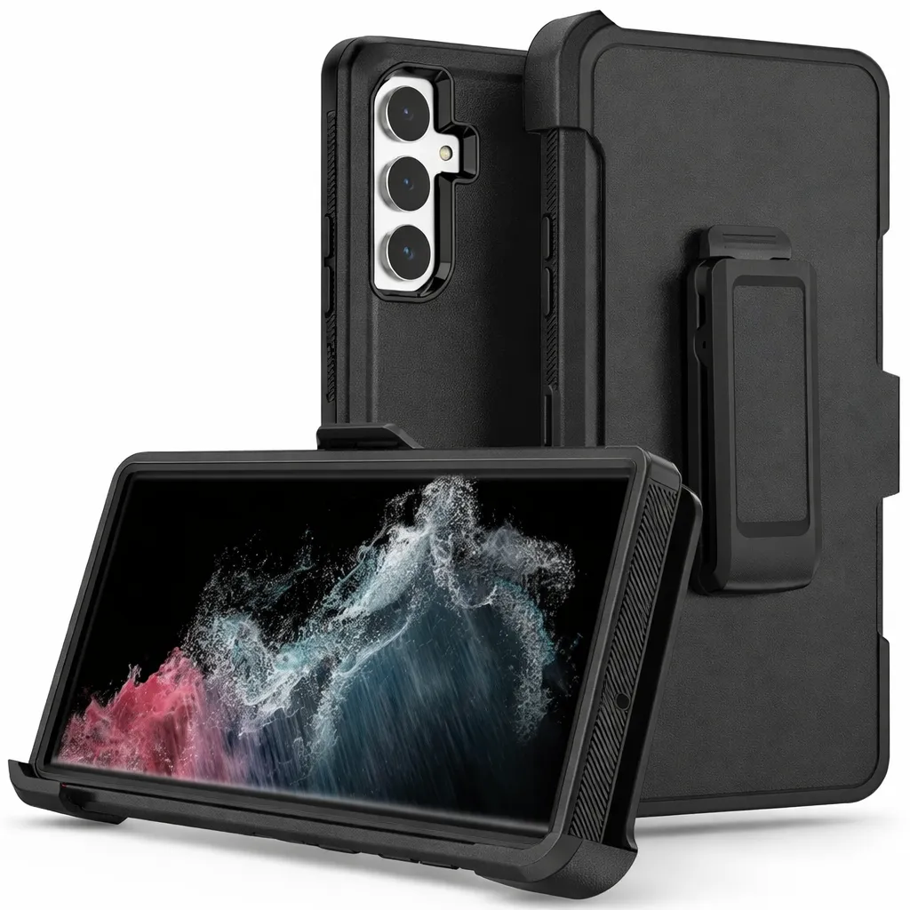 OTDR Black Triple Protection W/ Clip for Samsung Galaxy S25