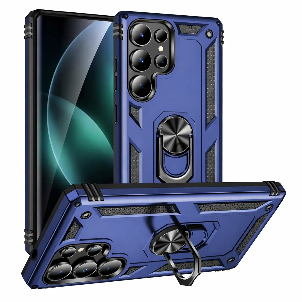 OTCR Navy Anti-Drop Hybrid Case for Samsung Galaxy S25 Ultra