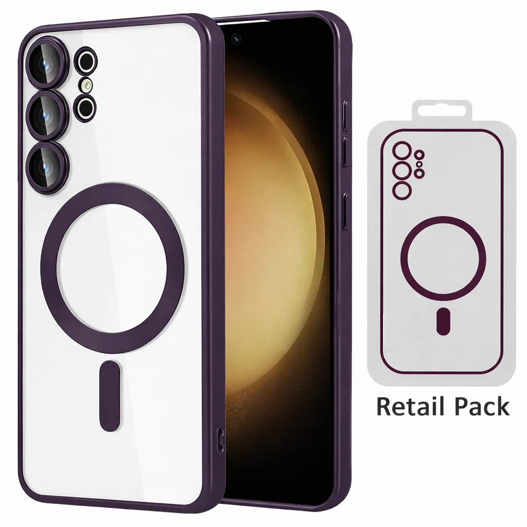 TPU Purple Electro Matt Magsafe Case for Samsung Galaxy S25 Ultra