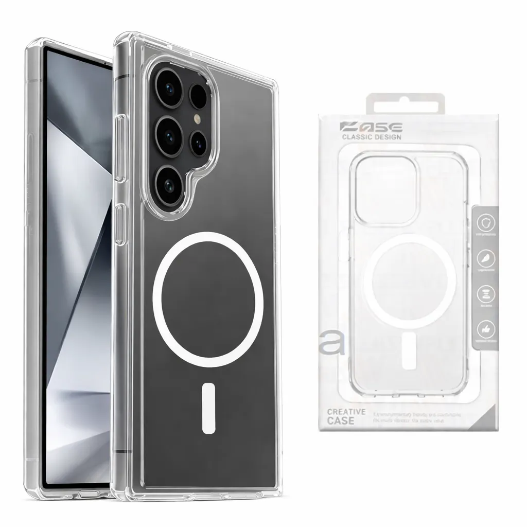 OTCR Clear Premium Magsafe Symm Case for Samsung Galaxy S25 Ultra