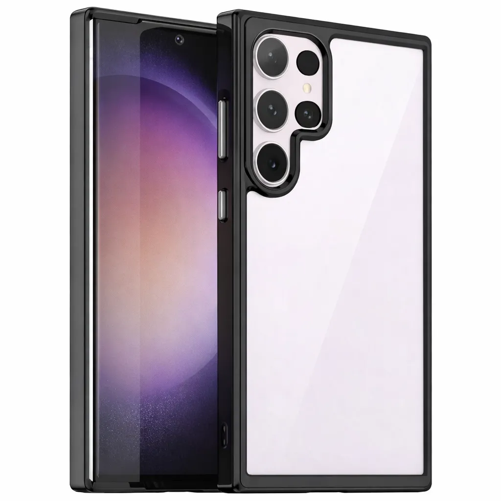 OTCR Black Acrylic Case for Samsung Galaxy S25 Ultra