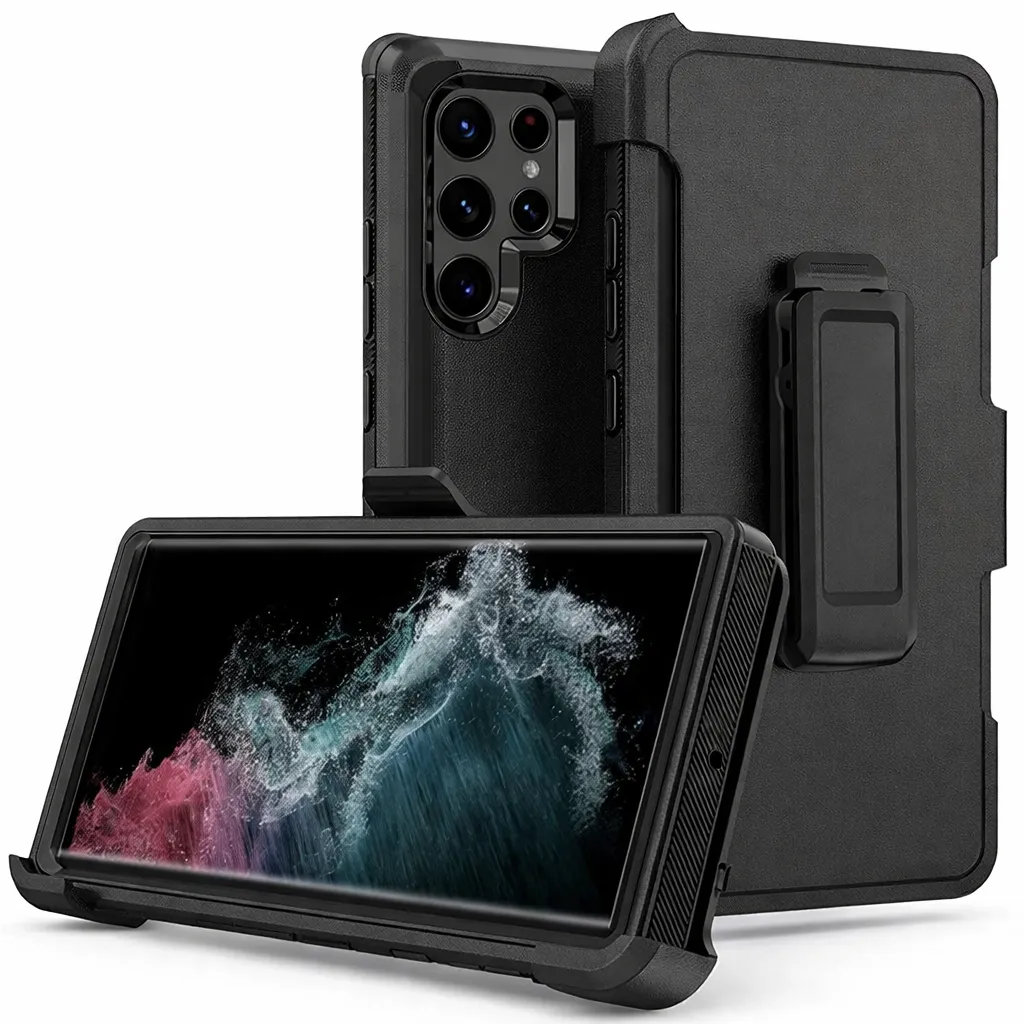 OTDR Black Triple Protection W/ Clip for Samsung Galaxy S25 Ultra