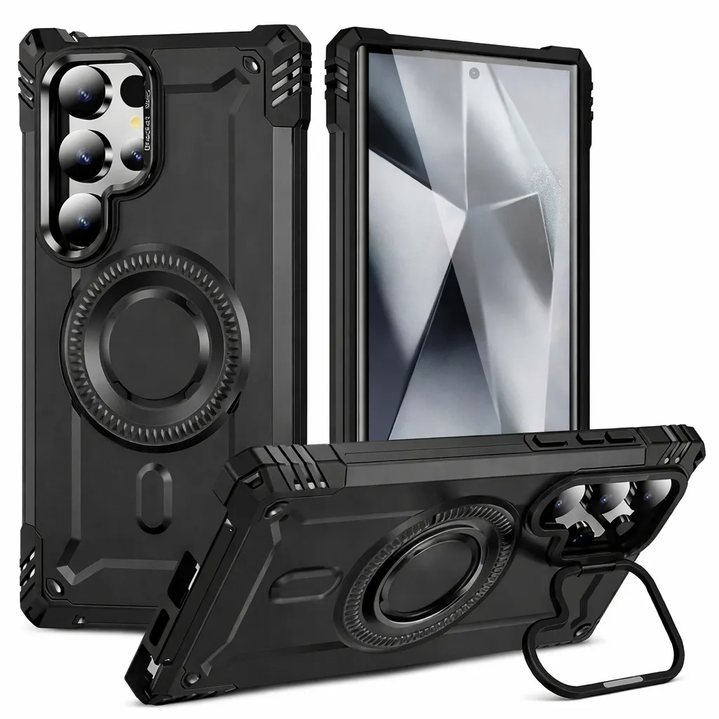 OTCR Black Fuse Edge Magsafe Case for Samsung Galaxy S25 Ultra