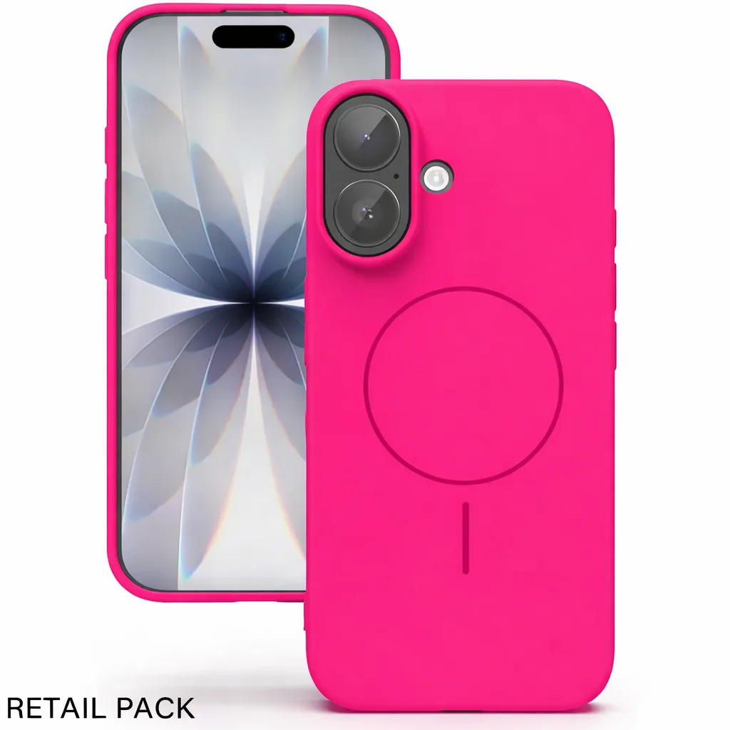TPU Hot Pink MagSafe Vibrant Silicone Case for Apple iPhone 17
