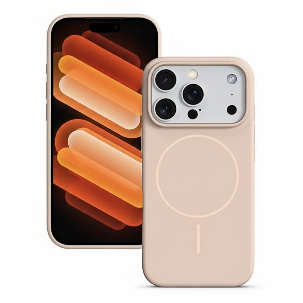 TPU Desert Gold MagSafe Vibrant Silicone Case for Apple iPhone 17 Pro Max