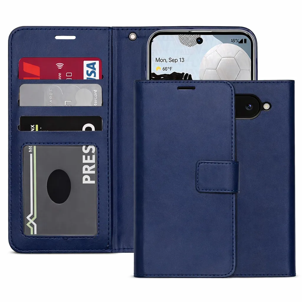 POU Navy Photo ID Wallet for Google Pixel 9A