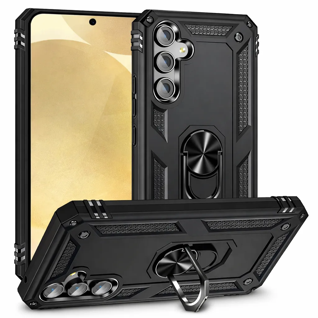 OTCR Black Anti-Drop Hybrid Case for Samsung Galaxy S24 FE