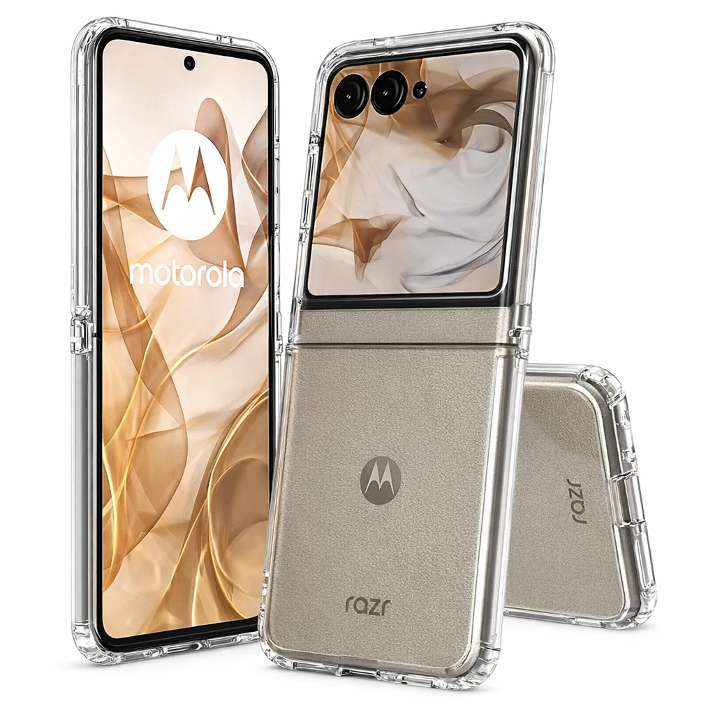 OTCR Clear Acrylic Case for Motorola Moto Razr (2025)