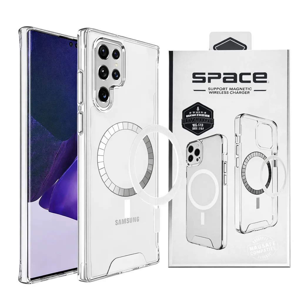 OTCR Clear MagSafe space Case for Samsung Galaxy S24 Ultra