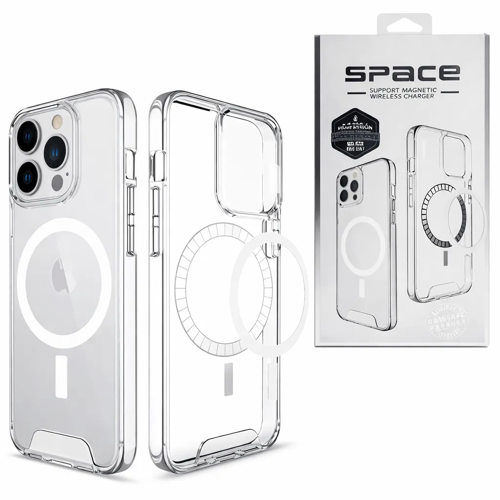 OTCR Clear MagSafe space Case for Apple iPhone 15 Pro (6.1)