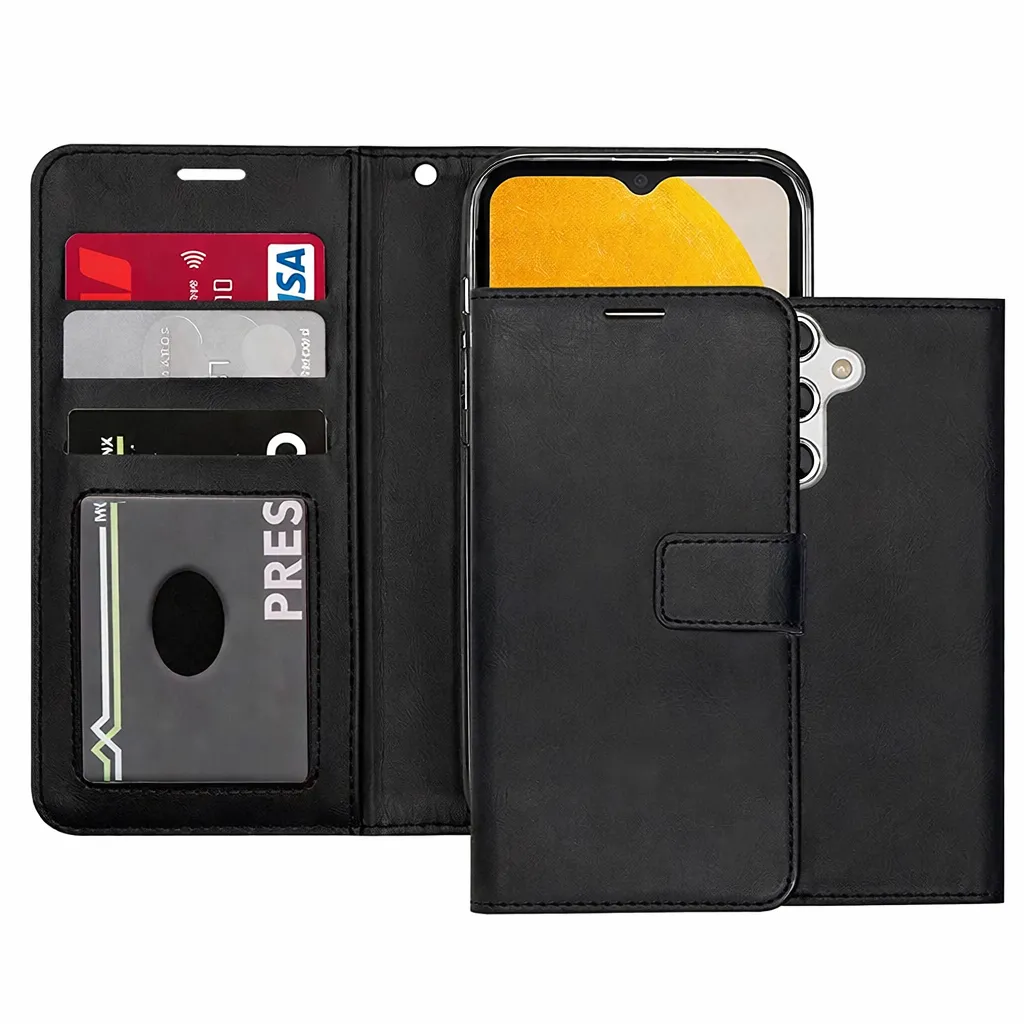 POU Black Photo ID Wallet for Samsung Galaxy A16