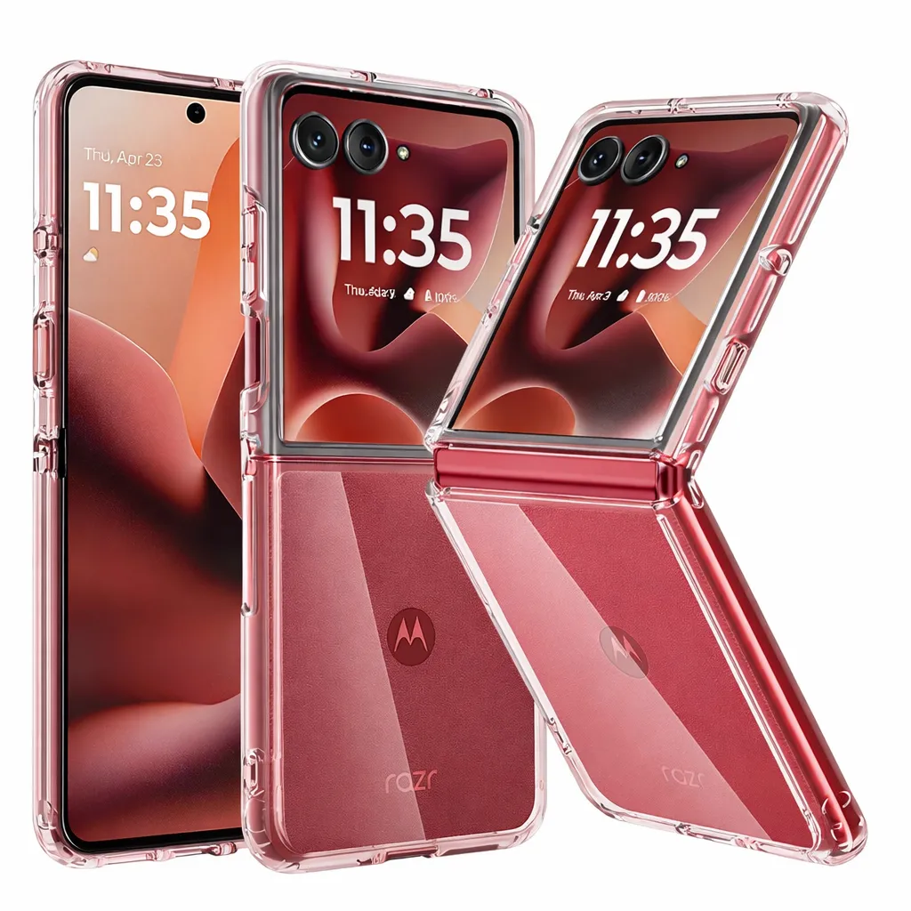 OTCR Clear Acrylic Case for Motorola Moto Razr Ultra (2025)