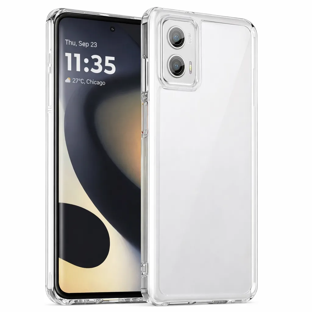 OTCR Clear Acrylic Case for Motorola Moto Edge (2024)